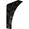 Ekena Millwork Nevio Wrought Iron Bracket, (Triple center brace), Antiqued Pale Gold 2"W x 5 1/2"D x 8"H BKTM02X05X08TNEAPG - alternate 1